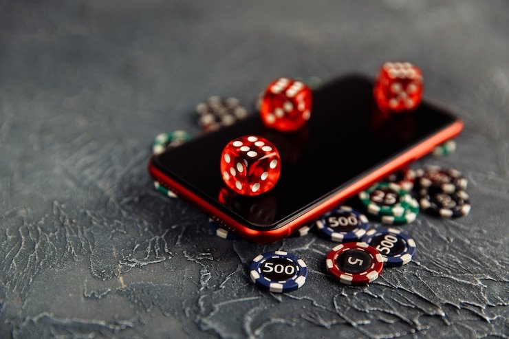 Antarmuka meja Live Blackjack dengan tombol aksi pemain